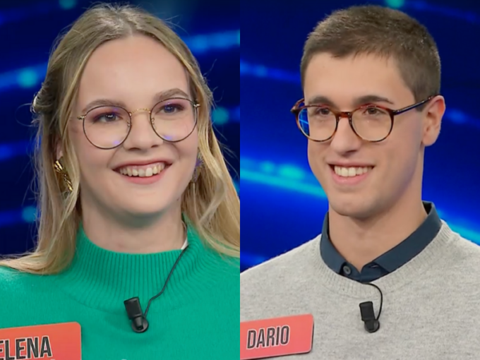 Elena e Dario, due giovani studenti toscani protagonisti all’Eredità su Rai Uno
