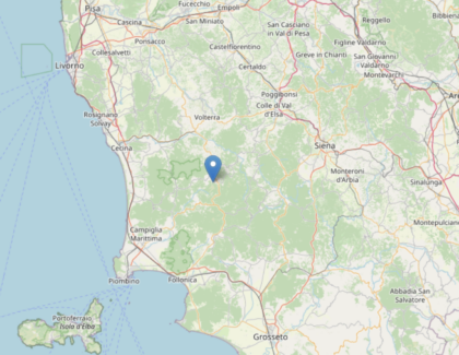 Terremoto in Toscana, lieve scossa a Castelnuovo di Val di Cecina