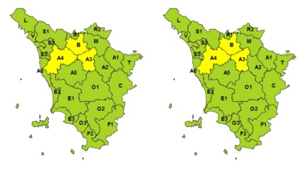 Vento forte sulla Toscana centrale: allerta gialla giovedì 16 e venerdì 17 gennaio