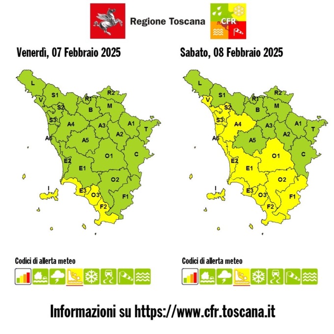 Pioggia e temporali: scatta il codice giallo in Toscana