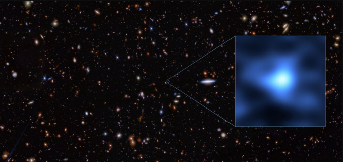 Ossigeno nella galassia più vicina al Big Bang