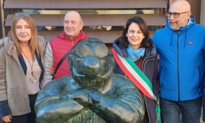 Scandicci, svelata la statua di Bobo