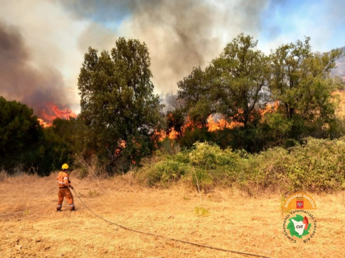 Scansano, nuovo pericoloso incendio: le fiamme minacciano le case