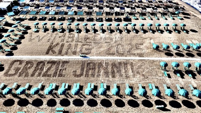Wimbledon, l’omaggio di Forte dei Marmi a Sinner