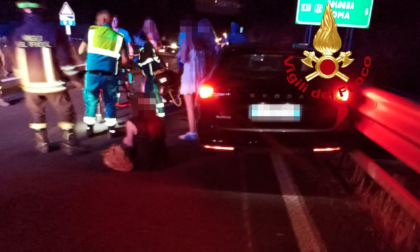 Incidente frontale sull'Autopalio, sette persone coinvolte