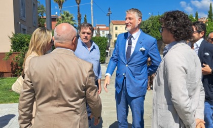 Il Ministro Giuli in visita al cantiere del museo Mitoraj