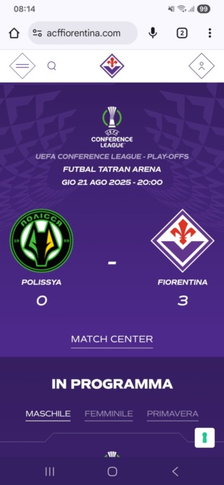 Fiorentina, tre gol per iniziare bene la stagione
