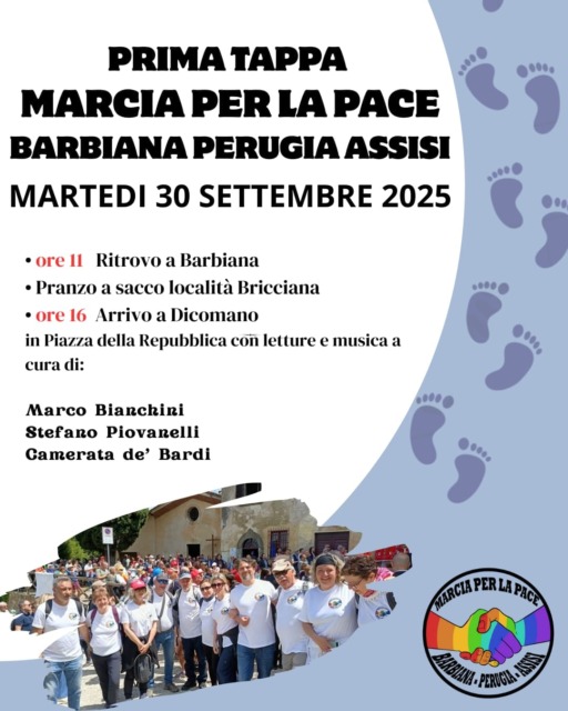 Dalla scuola di don Milani ad Assisi: al via la Marcia Barbiana-Perugia-Assisi