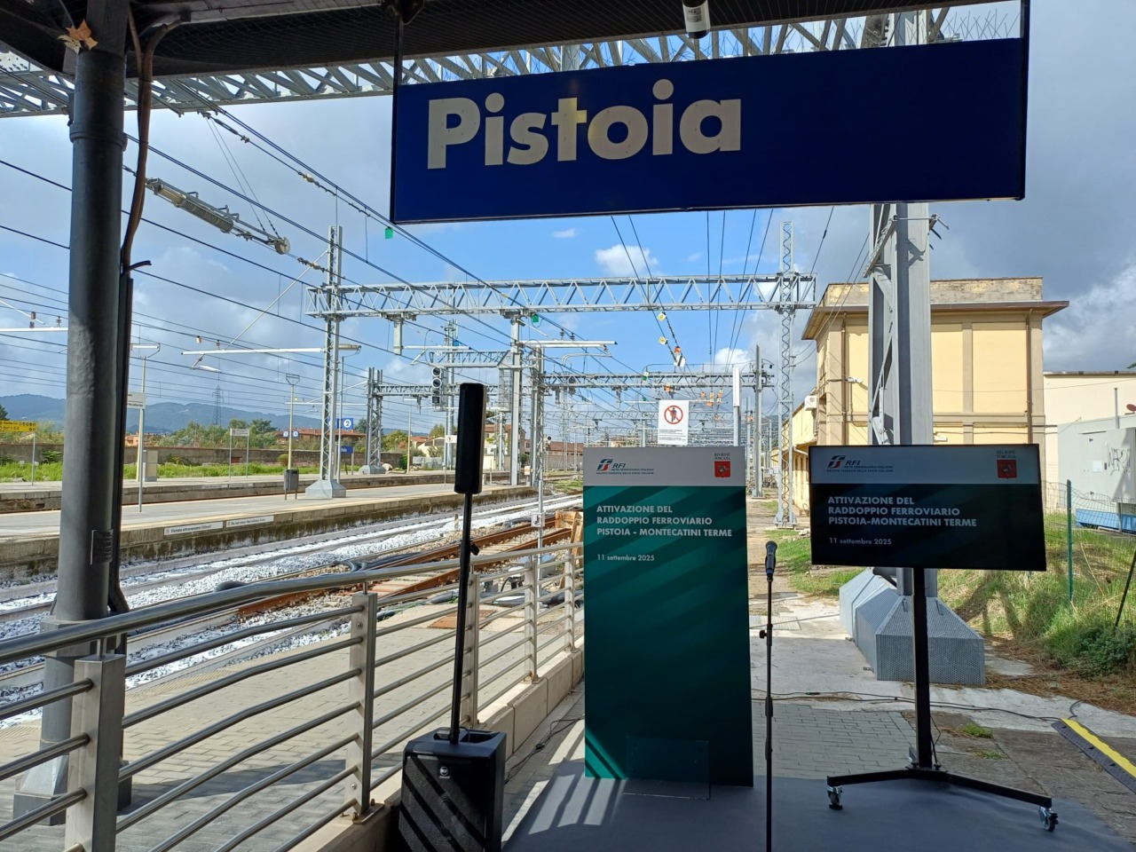 Raddoppio ferroviario Pistoia-Montecatini, il primo viaggio