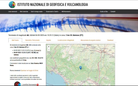 Terremoto, scossa di magnitudo 3.0 all’Abetone