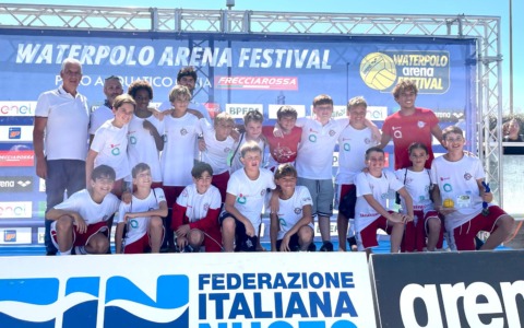 Rari Nantes, l’Under 12 sedicesima al Waterpolo Arena Festival