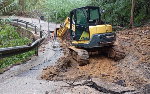 Maltempo all’Elba, al lavoro sulla SP 24 a Procchio