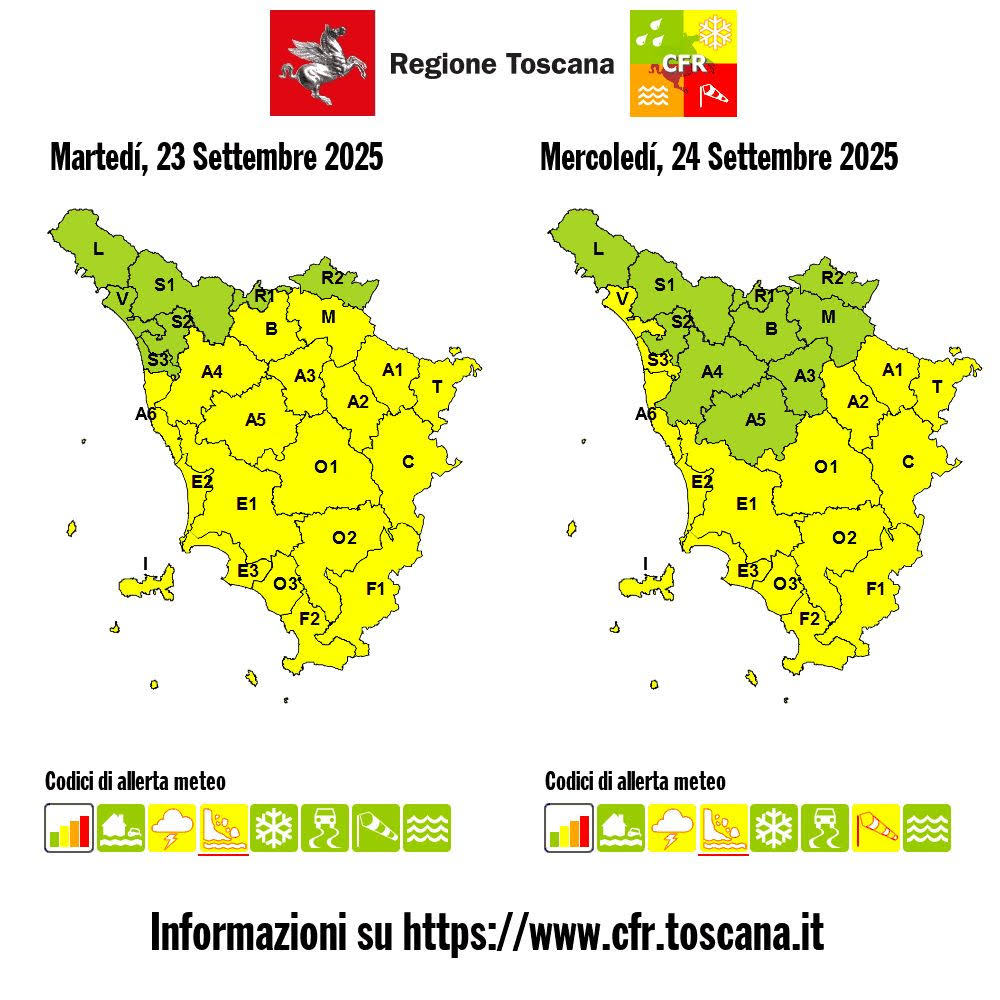 Maltempo, prorogato codice giallo per temporali