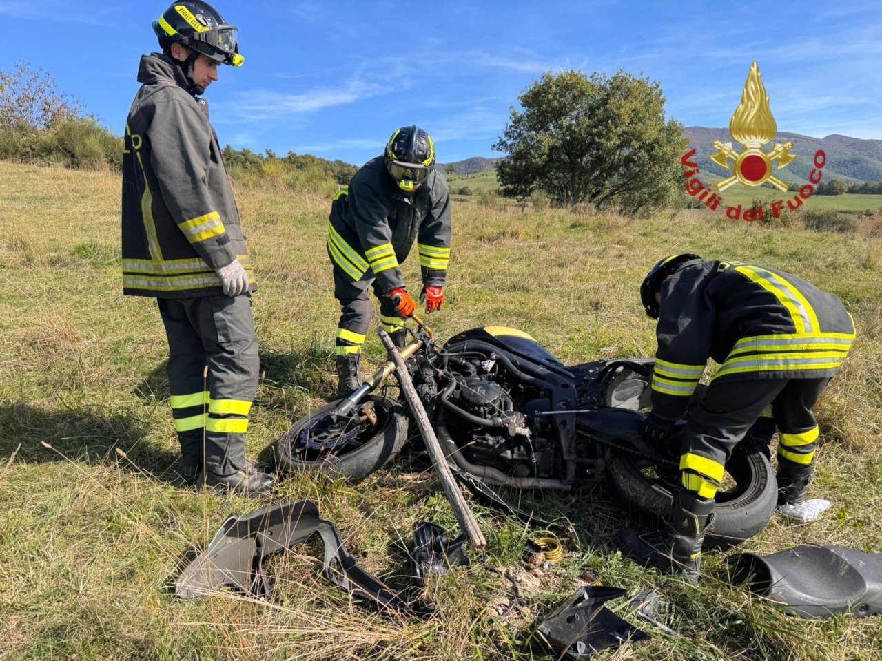 Incidente in moto nella Valtiberina