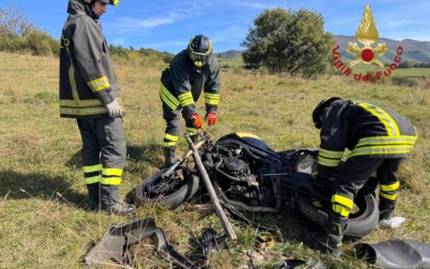 Incidente in moto nella Valtiberina