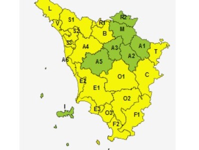 Temporali in arrivo, codice giallo su gran parte della Toscana