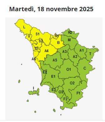 Ancora instabilità, codice giallo prorogato fino a martedì 18