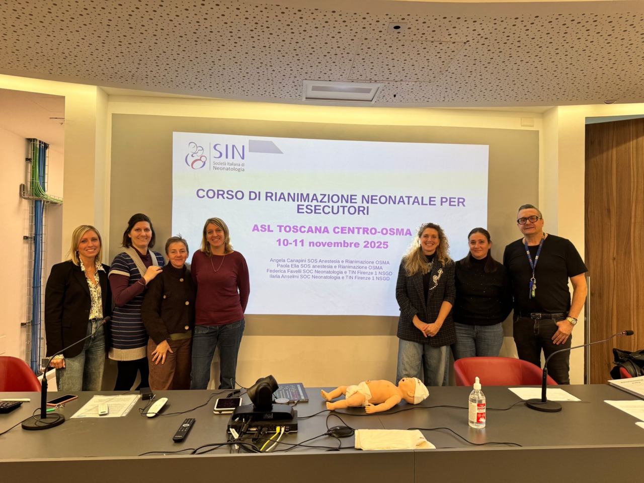 Rianimazione con simulatore del neonato prematuro all’ospedale dell’Annunziata