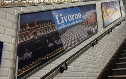 Livorno protagonista nella metropolitana di Parigi con le immagini di Andrea Dani