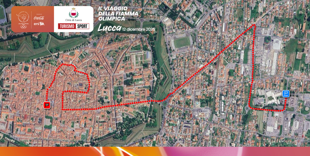 La fiaccola olimpica accende l’attesa a Lucca: svelato il percorso tra storia e sport