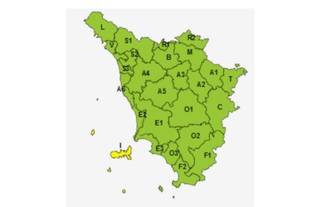 Rischio idrogeologico, codice giallo su isole fino a mezzanotte di martedì 23