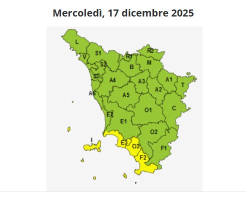 Maltempo, esteso a mercoledì il codice giallo su isole e costa sud