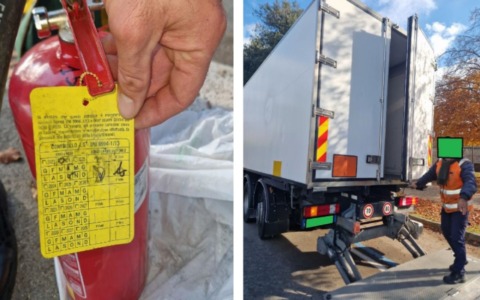 Controlli della Polizia Municipale sul traffico pesante:  fermati e multati un autocarro e un autotreno