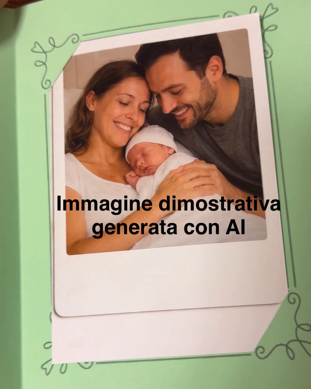 La prima foto, uno scatto dopo il parto