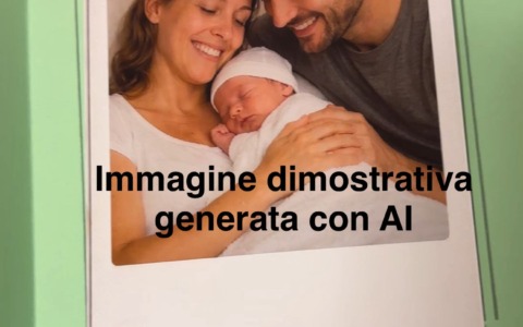 La prima foto, uno scatto dopo il parto