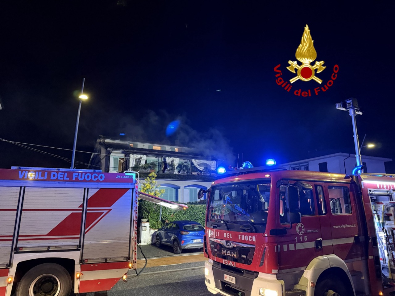 Incendio a Fucecchio (Firenze), un uomo salvato dai Vigili del Fuoco