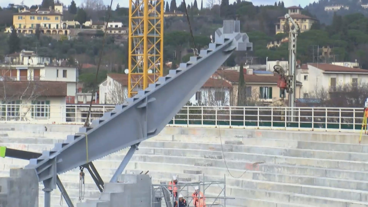 Restyling Franchi, nuova Curva Fiesole: problema di allineamento sulla seconda trave