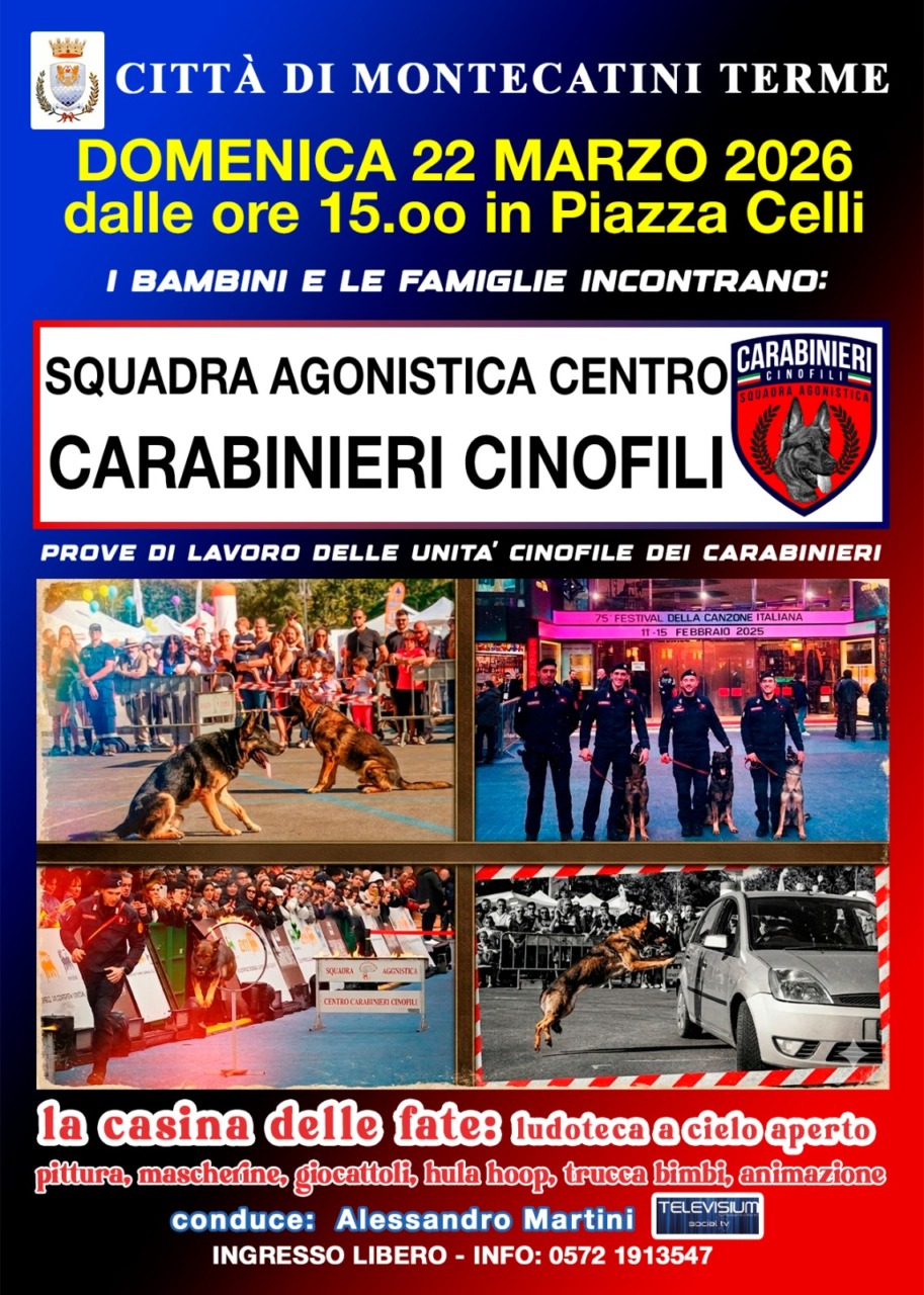 A Montecatini Terme arriva la squadra agonistica del Centro Carabinieri Cinofili