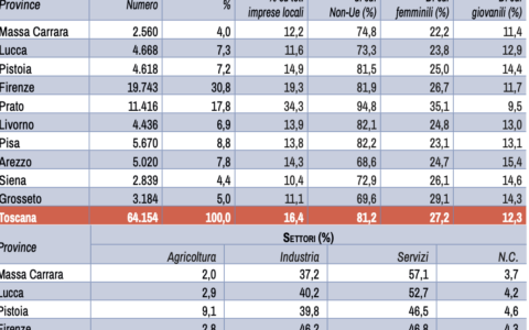 Toscana: il 16,4% delle imprese sono gestite da immigrati