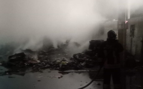 Fiamme in un’azienda di raccolta rifiuti, rogo domato dai Vigili del Fuoco