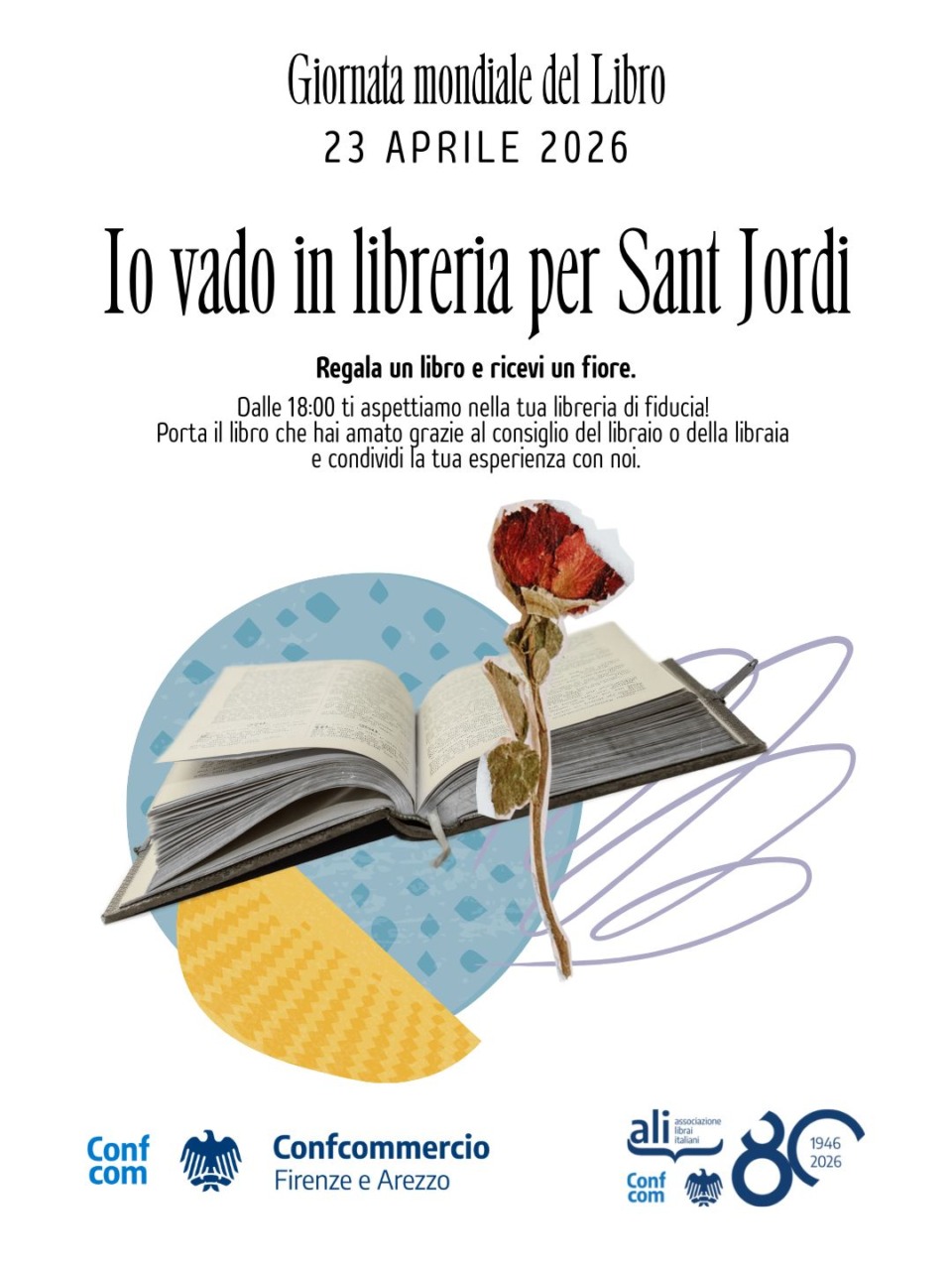 Un libro, una rosa: la magia di Sant Jordi arriva nelle librerie fiorentine