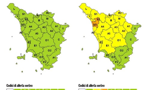 Maltempo in Toscana, scatta l’allerta meteo: piogge e temporali in arrivo