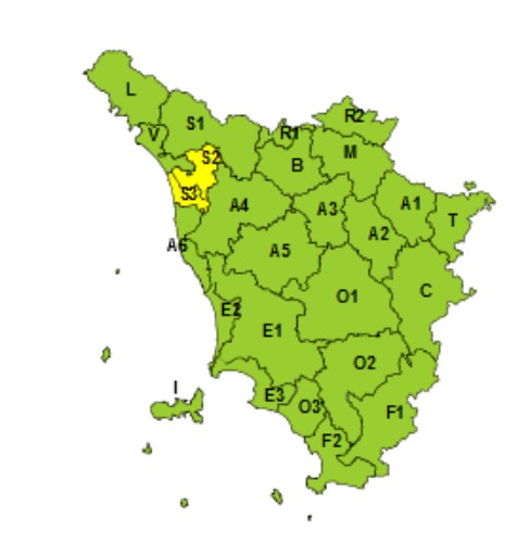 Allerta gialla nelle zone interessate incendio del Monte Faeta