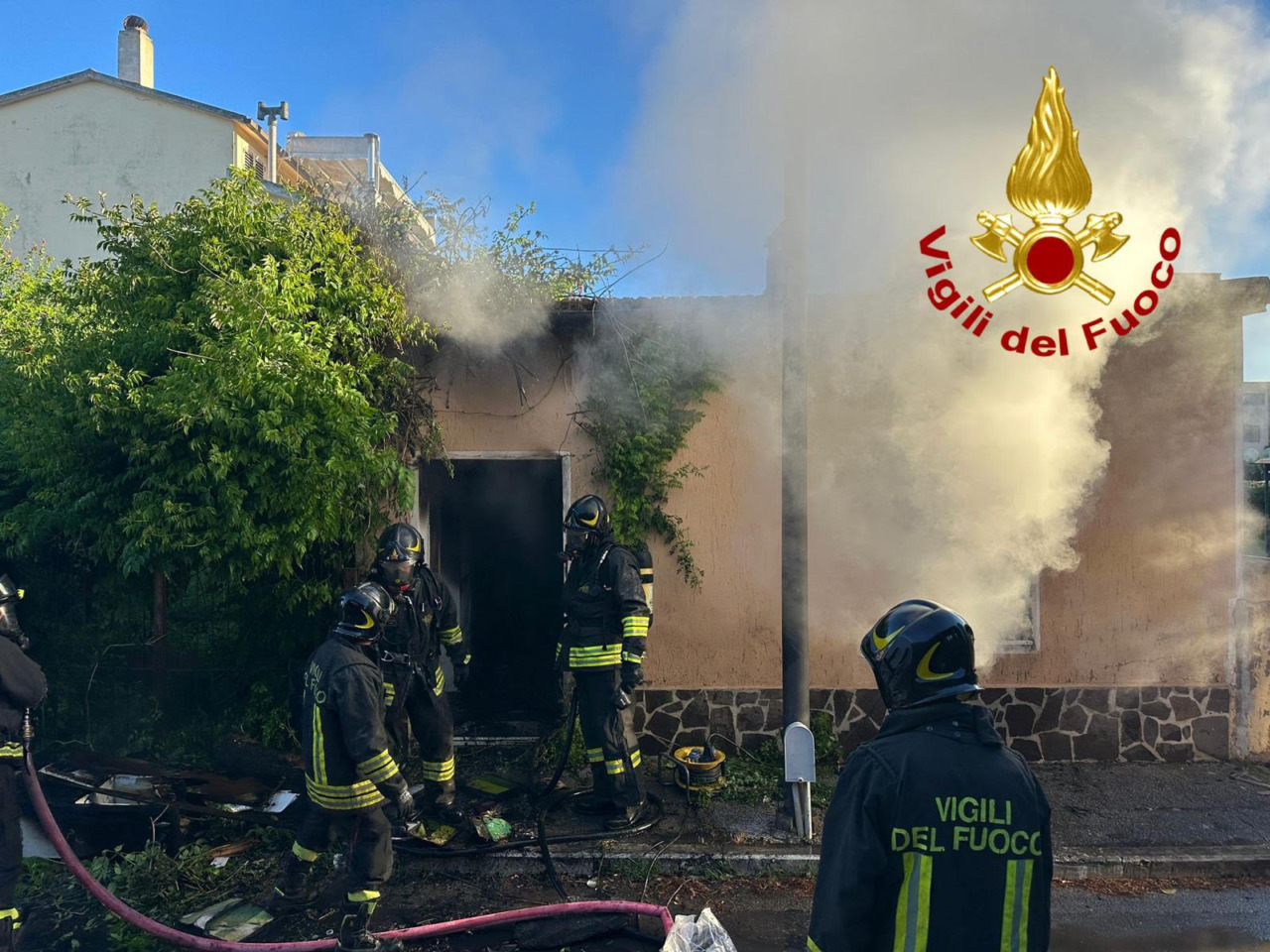 Incendio in un appartamento disabitato