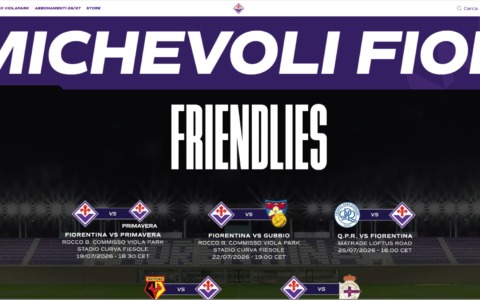 Fiorentina, le date delle amichevoli estive, c’è il Watford di Bove