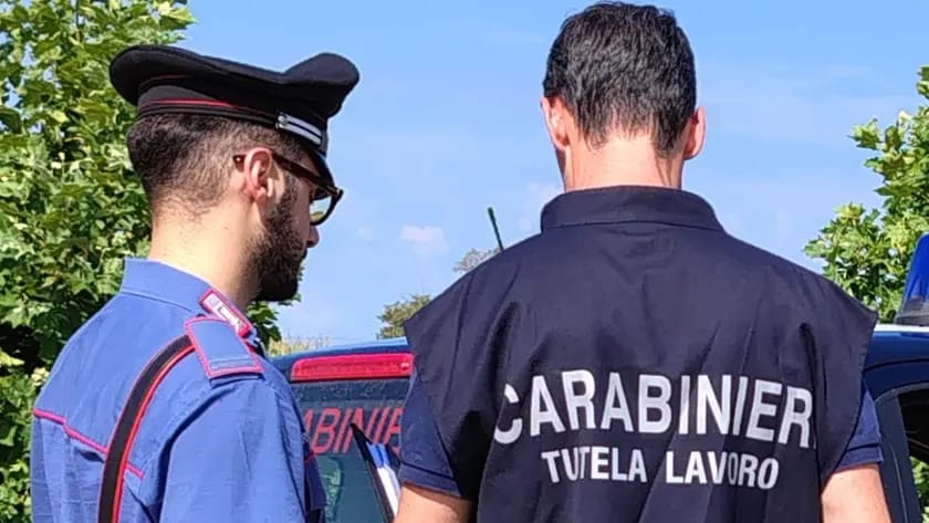 Rischio calore nei cantieri edili, controlli dei Carabinieri
