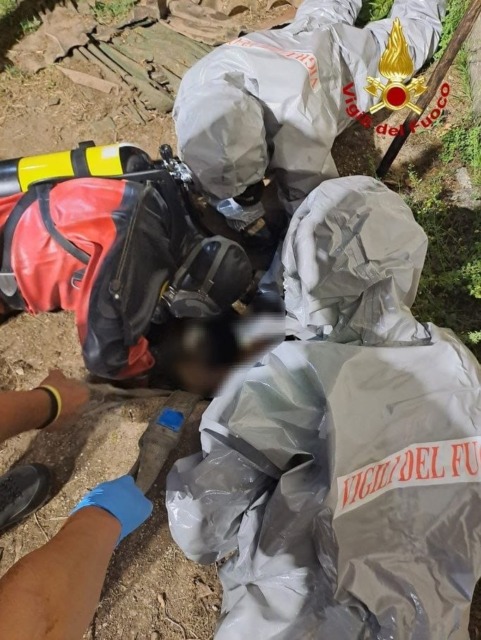 Cadavere all’interno di una cisterna interrata