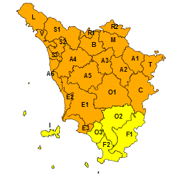 Maltempo, scatta l’allerta arancione