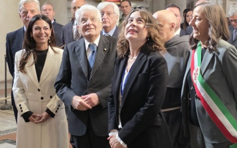 Il presidente Mattarella in Santa Croce per il restauro delle Storie di San Francesco di Giotto