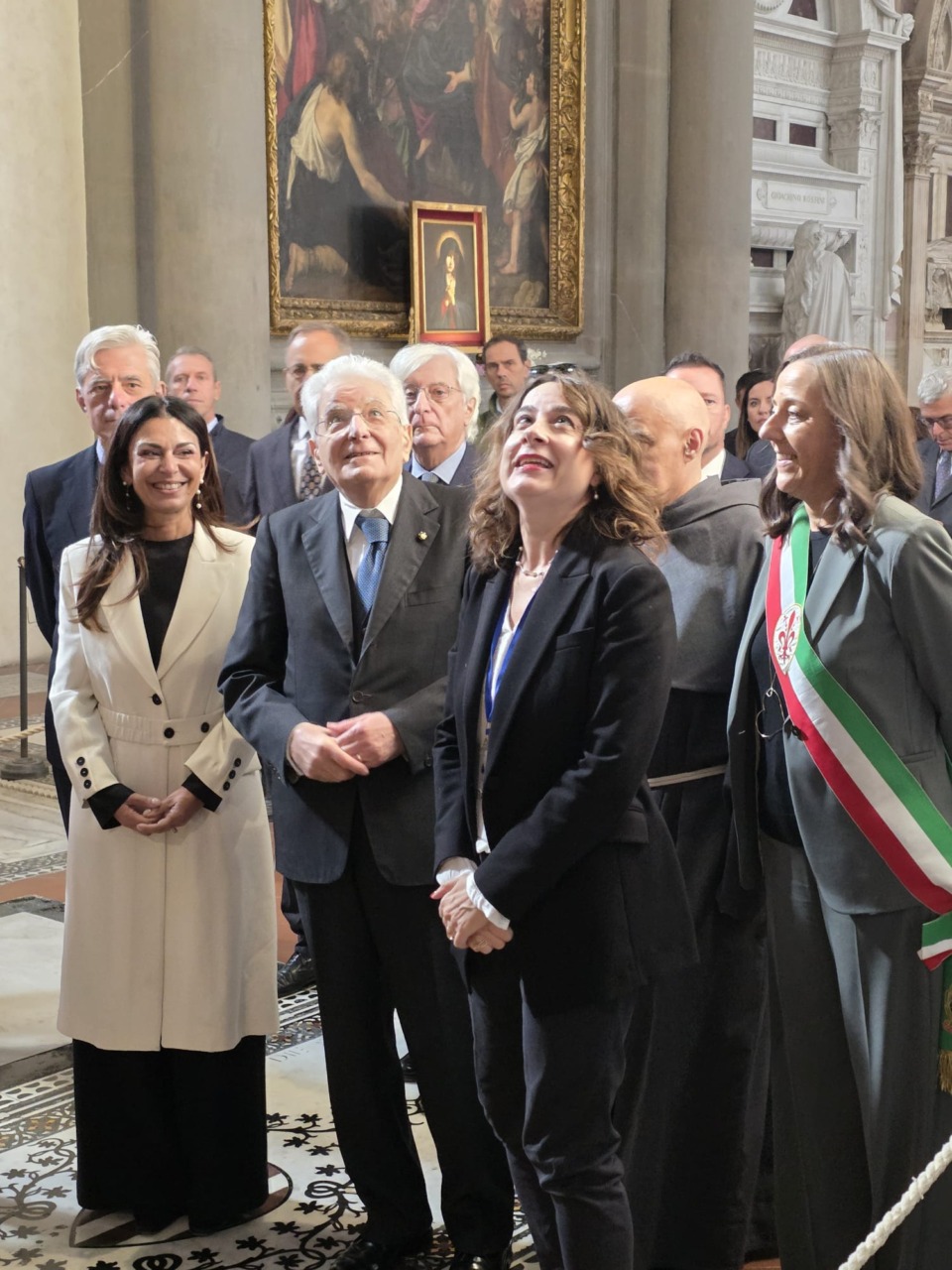 Il presidente Mattarella in Santa Croce per il restauro delle Storie di San Francesco di Giotto
