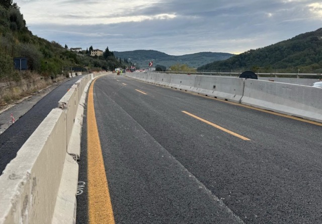 A1, terminata la messa in esercizio del primo tratto della terza carreggiata tra Firenze Sud e Incisa Reggello